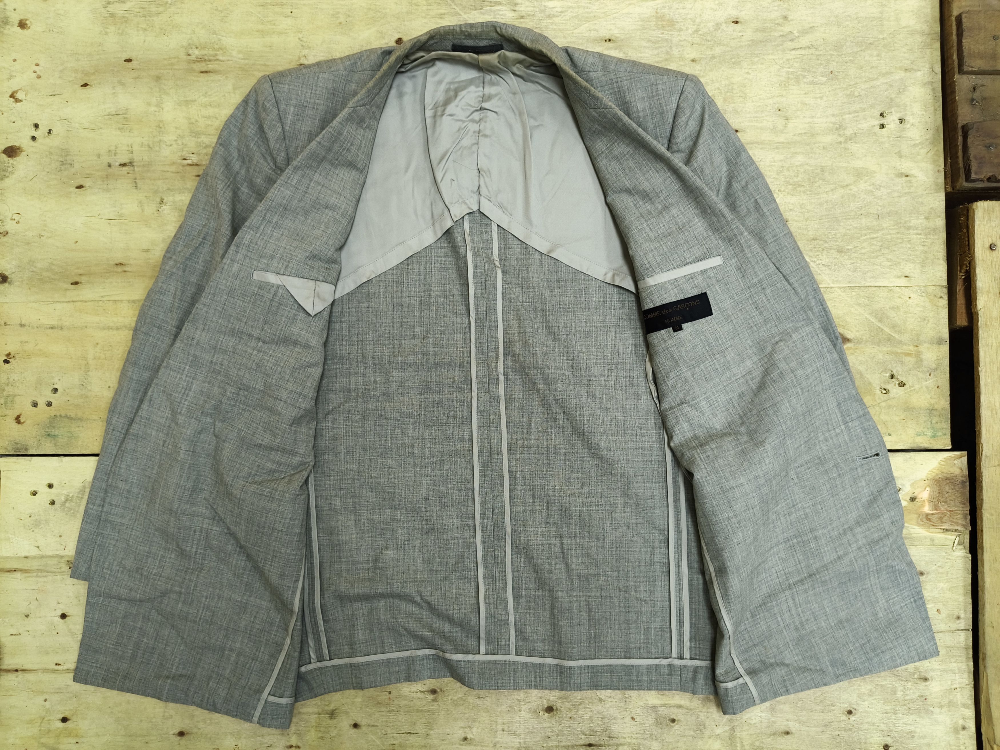 Comme des Garcons Homme Vtg 🔥 CDG Homme AD1988 Pure Wool Jacket Size 44L - 8 Thumbnail