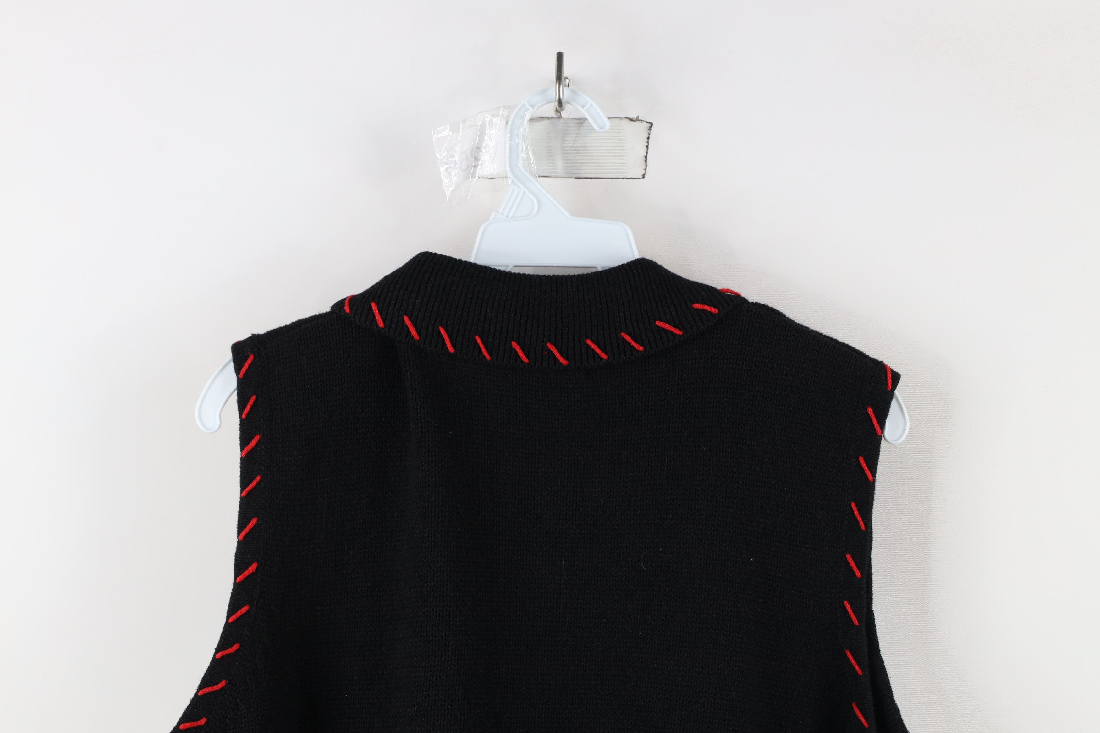 Vintage Vintage 90s Streetwear Christmas Knit Full Zip Sweater Vest Size L / US 10 / IT 46 - 12 Thumbnail