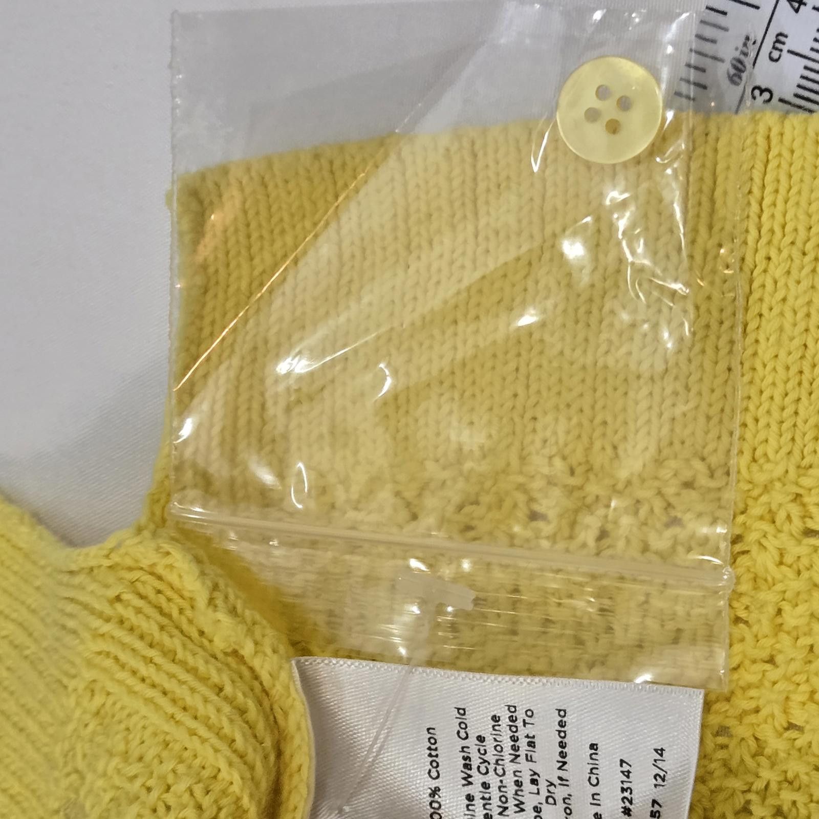 Designer Talbots Women's Yellow Knit Sweater Size Small Cotton Tunic Size S / US 4 / IT 40 - 8 Thumbnail