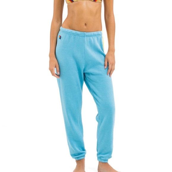 Aviator Nation Aviator Nation Light Blue 5 striped Track Pants Size 30" / US 8 / IT 44 - 2 Thumbnail