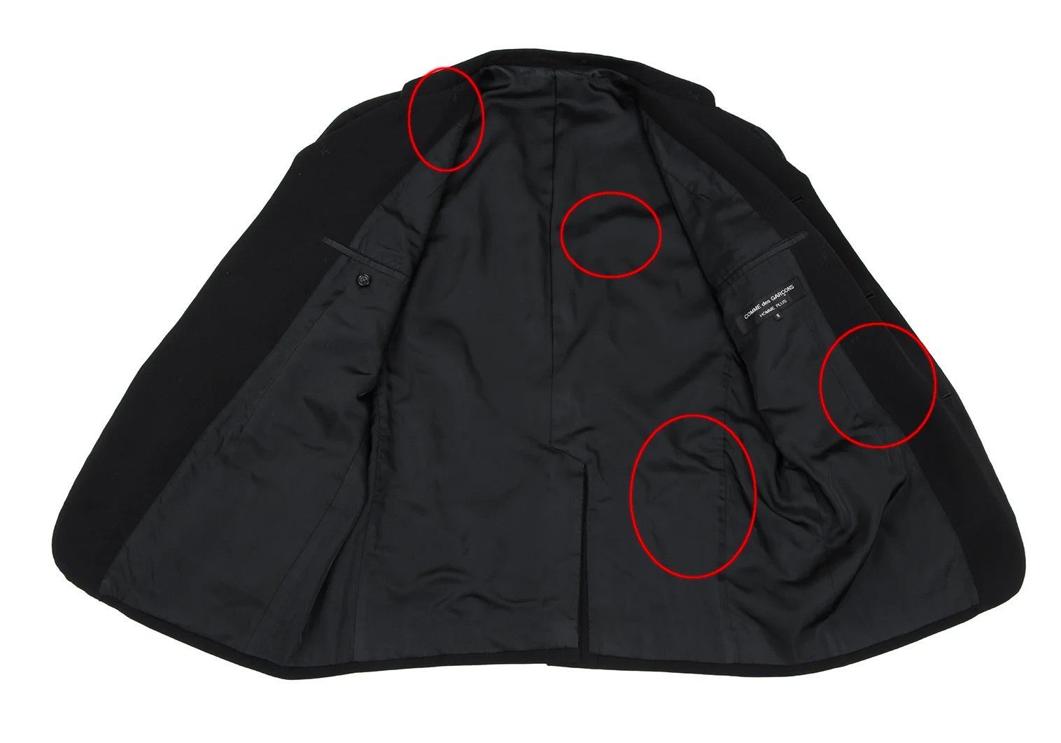 Comme des Garcons Homme Plus Lapel Design Jacket in Black Size S Size US S / EU 44-46 / 1 - 11 Thumbnail