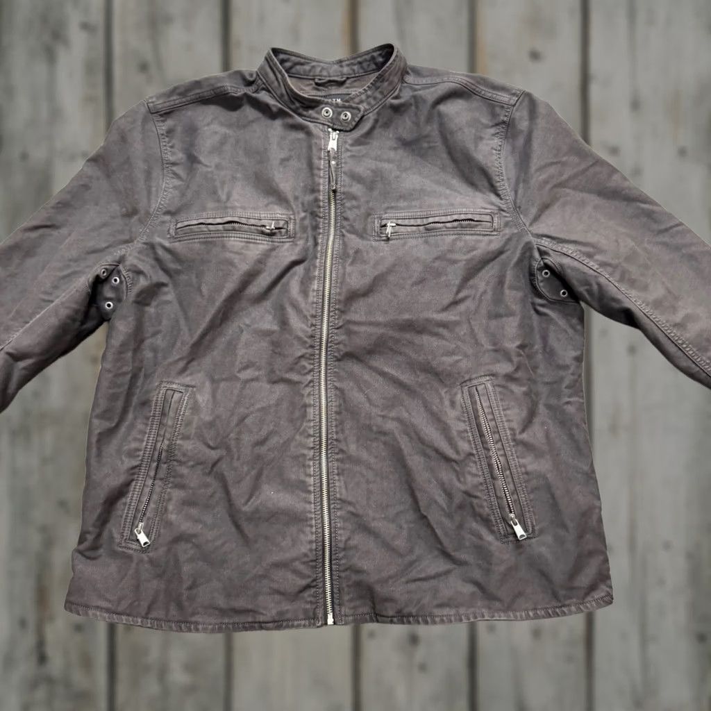 Lucky Brand Lucky Brand Bonneville Racer Jacket Navy Blue Moto Biker Men 2XL Quilted Cotton Jacket Size US XXL / EU 58 / 5 - 1 Thumbnail
