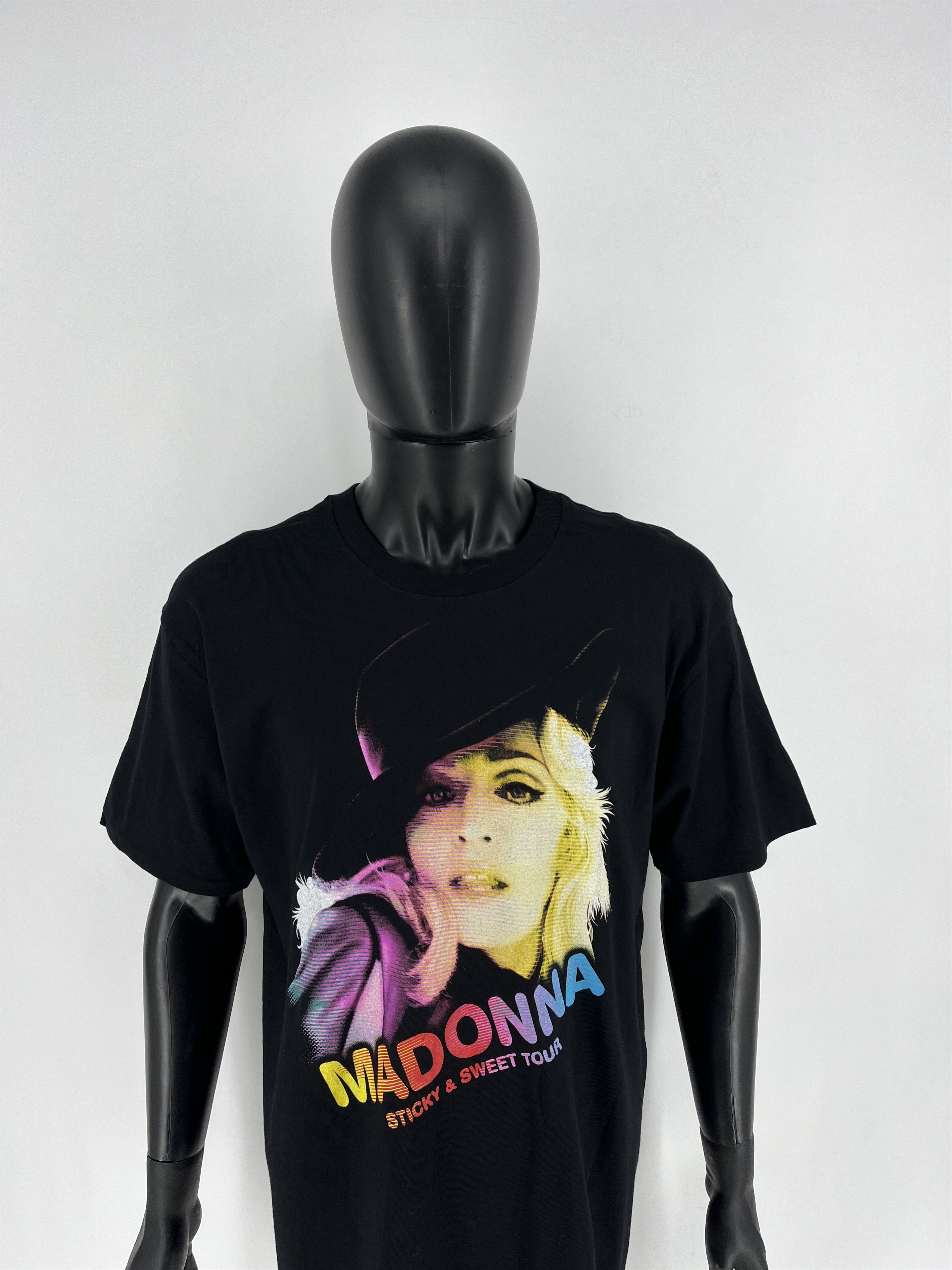 Band Tees × Vintage Vintage 00s Madonna Sticky And Sweet Tour Black T-shirt Size US L / EU 52-54 / 3 - 5 Thumbnail