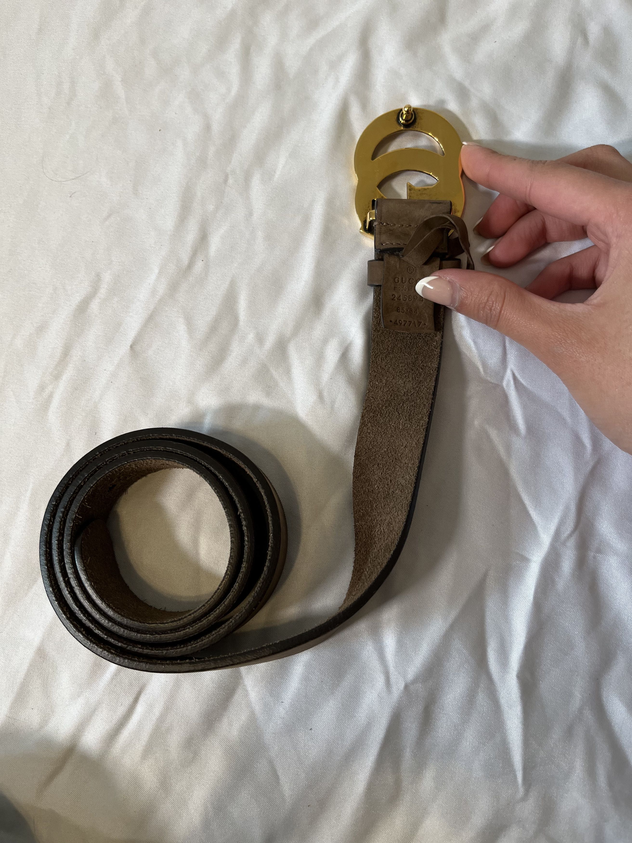 Gucci Tan suede belt Size 32 - 2 Thumbnail