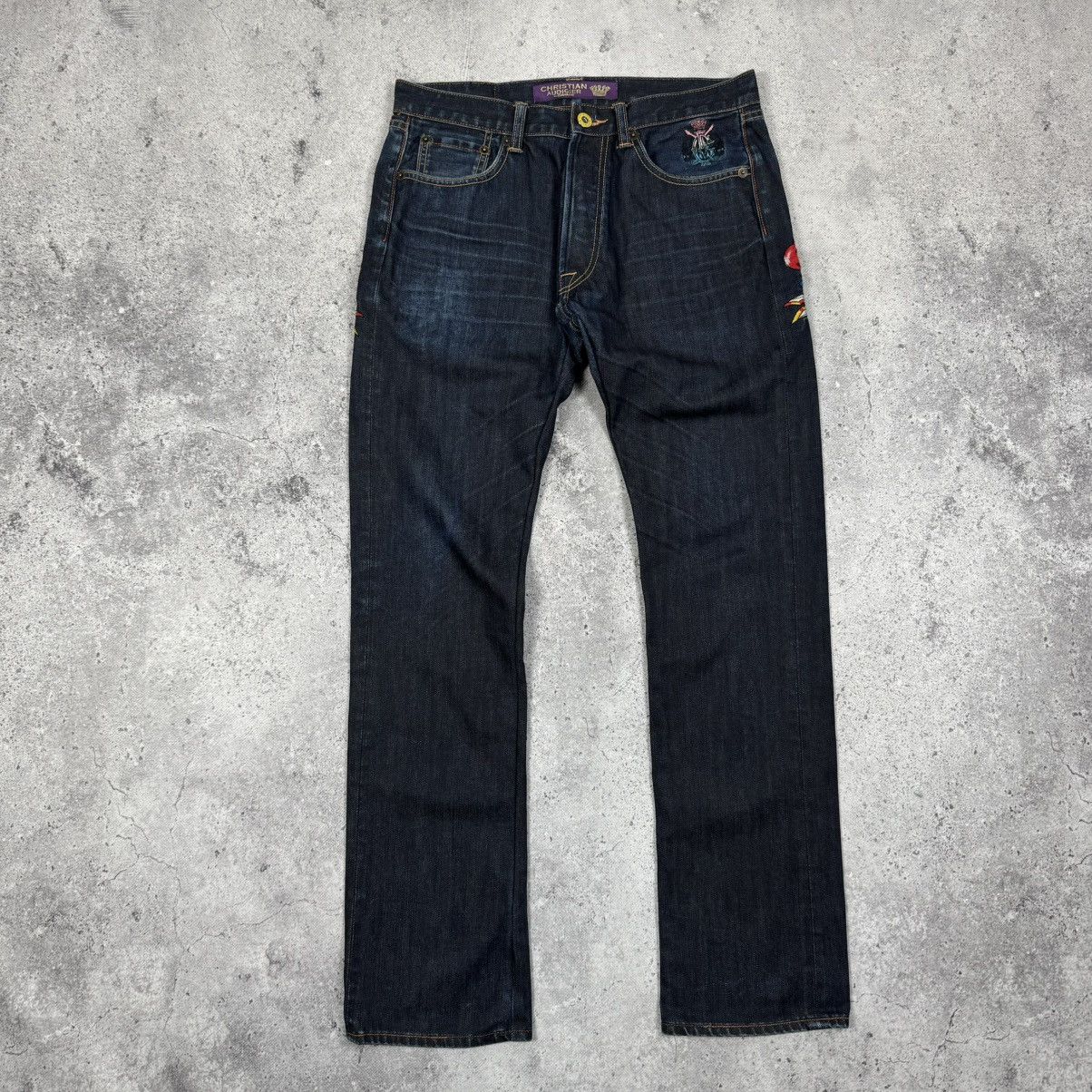 Christian Audigier × Ed Hardy RARE Christian Audigier West Coast Embroidered King Jeans Size US 34 / EU 50 - 4 Thumbnail