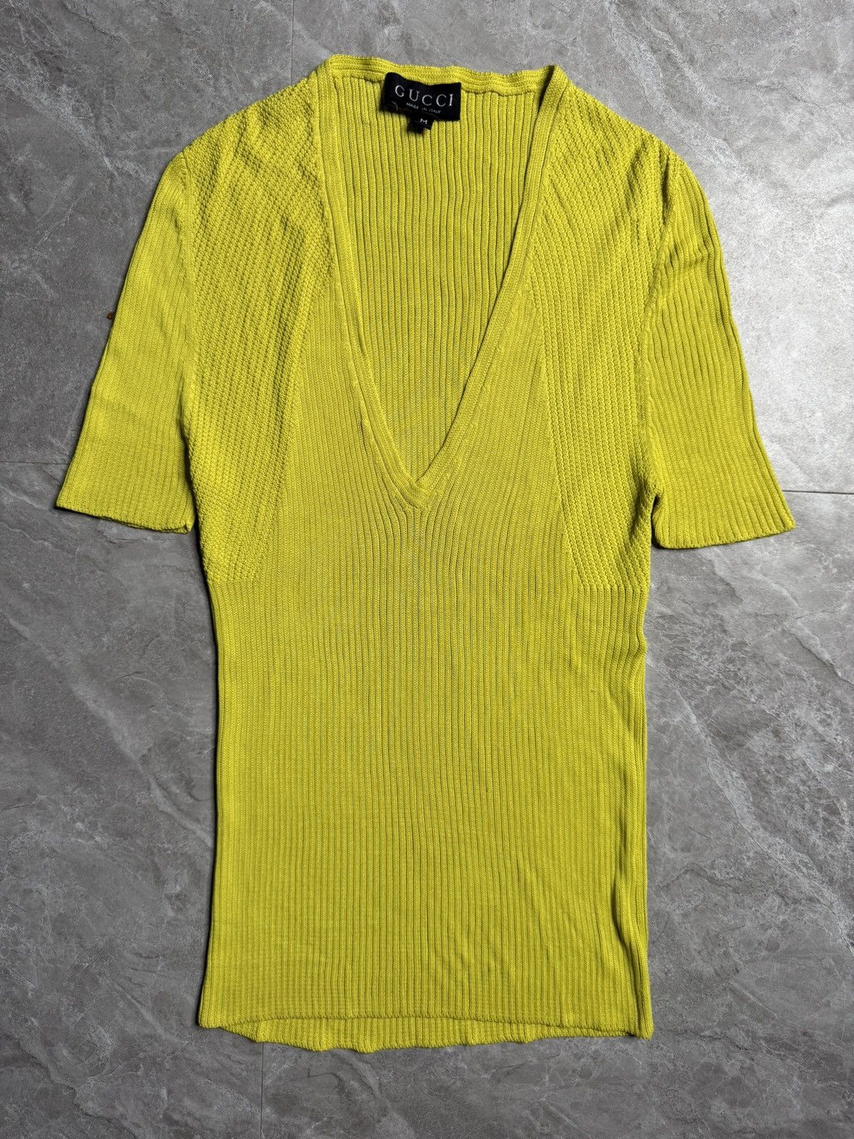 Gucci Gucci By Tom ford S/S 96 Exposed V Neck Knit Top Size M / US 6-8 / IT 42-44 - 1 Thumbnail