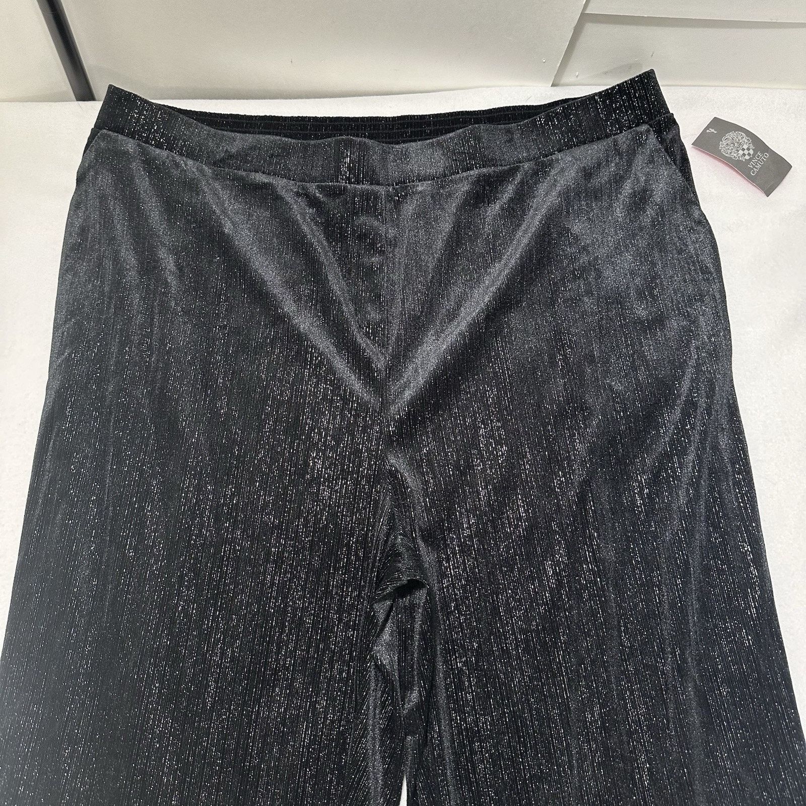 Vince Camuto Vince Camuto 2X Velour Wide Leg Glitter Sweatpants Pants Size 40" / US 18 - 2 Thumbnail