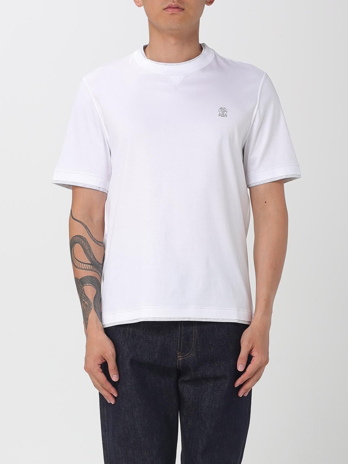 Brunello Cucinelli Brunello Cucinelli T-Shirt Men White Size US XXL / EU 58 / 5 - 1 Thumbnail