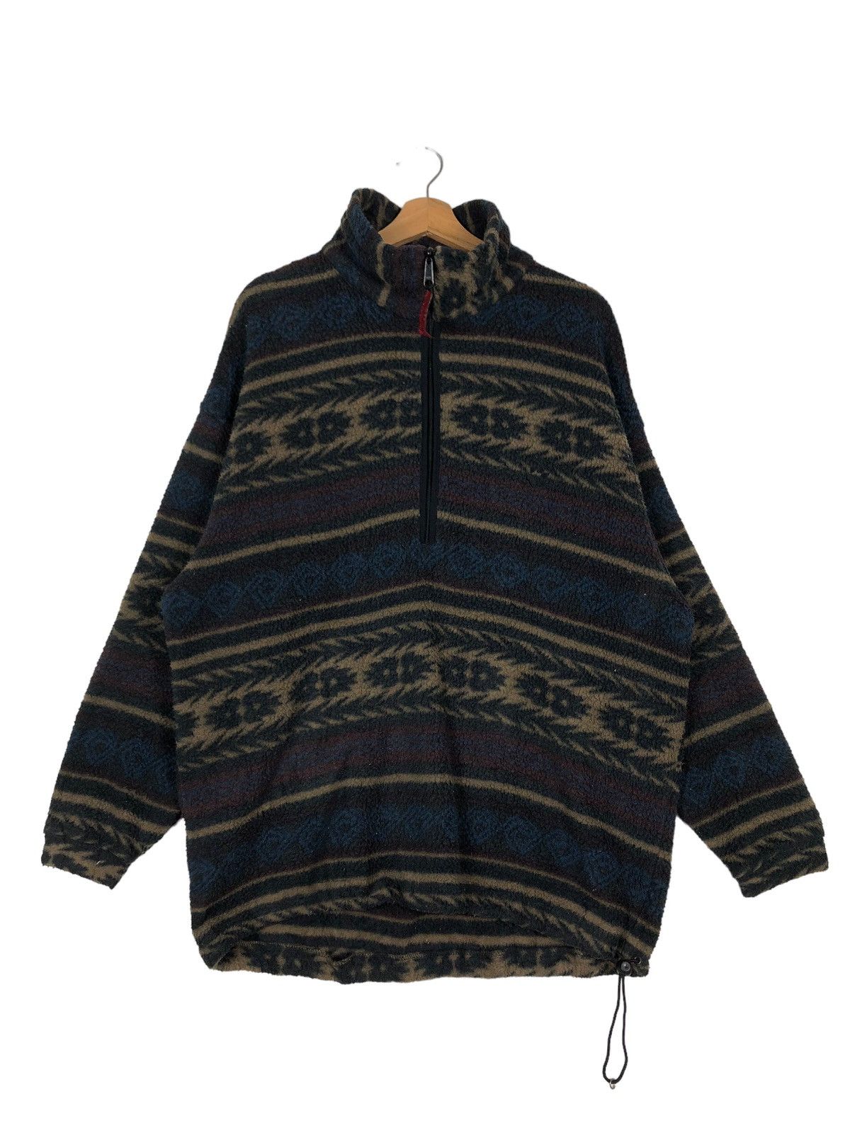 Japanese Brand 🔥90’s Navajo Aztec Fleece Jacket Polartec Jack Wolfskin Size US M / EU 48-50 / 2 - 1 Thumbnail