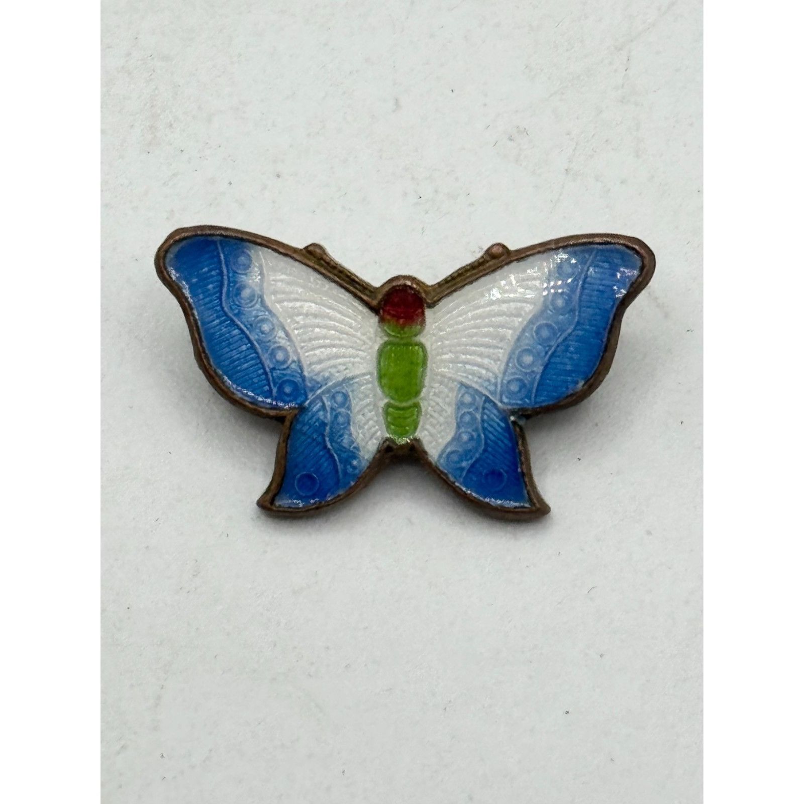 Vintage Vintage Guilloche enamel butterfly brooch pin Size ONE SIZE - 2 Thumbnail