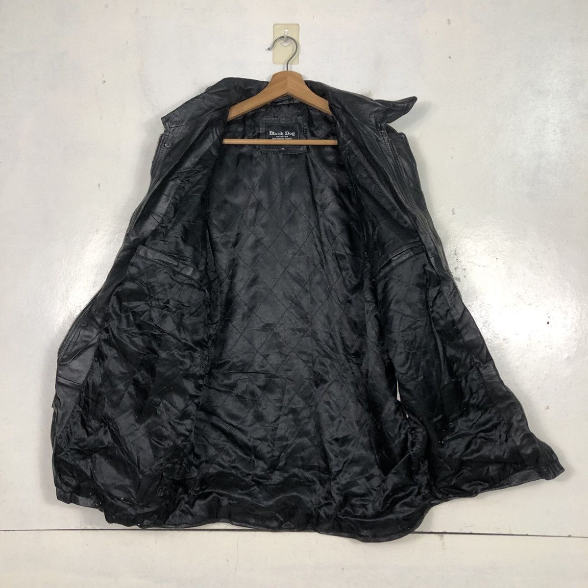 Japanese Brand 📌Vintage Leather Jacket Black Dog Blanket Issey Miyake Size US M / EU 48-50 / 2 - 15 Thumbnail