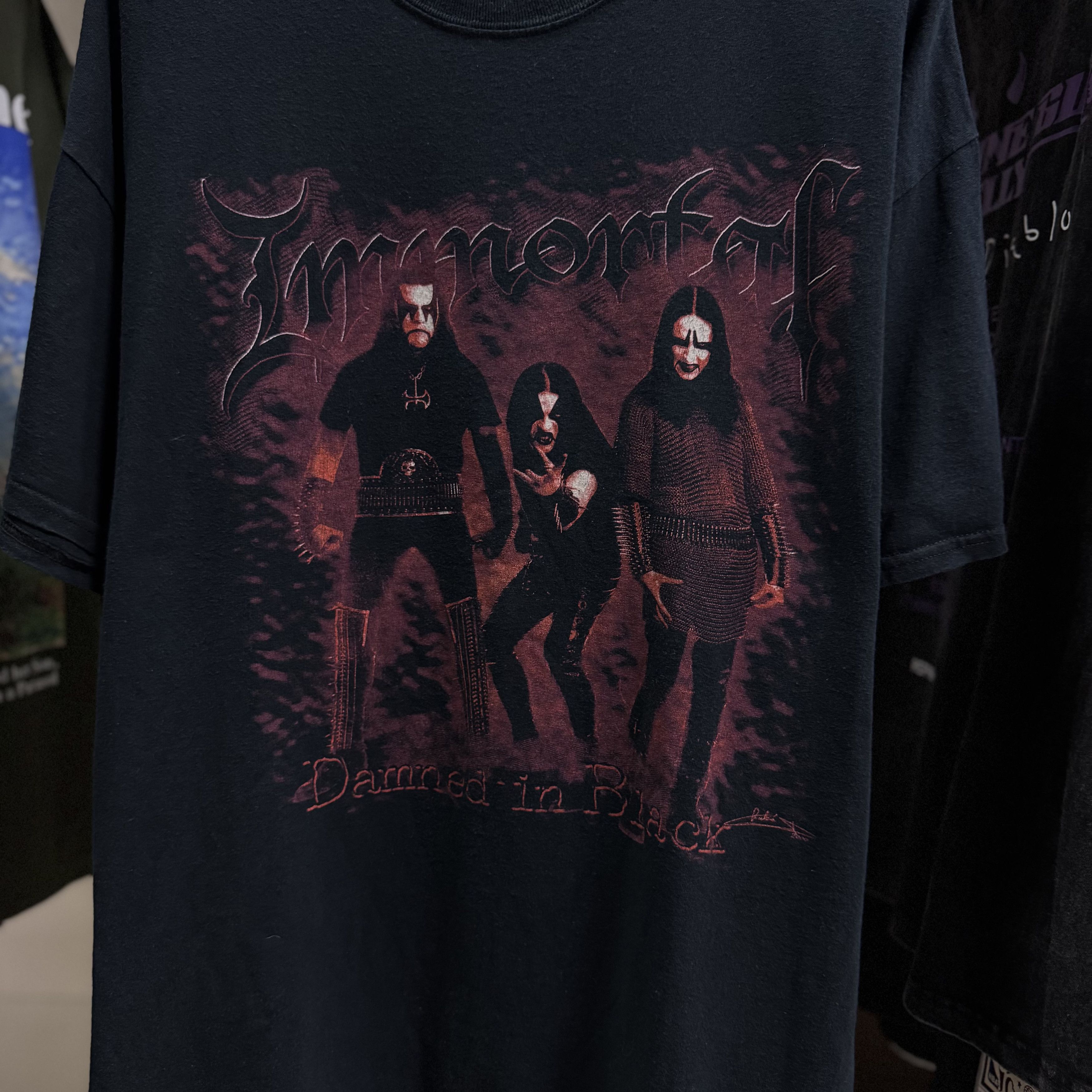 Band Tees Vintage Immortal t shirt 1990s style Black Metal Size US XL / EU 56 / 4 - 2 Thumbnail