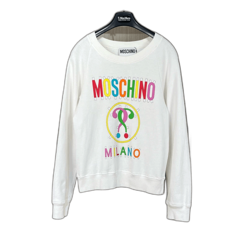 Moschino Moschino Printed Letter Sweatshirt in White Size US M / EU 48-50 / 2 - 1 Thumbnail
