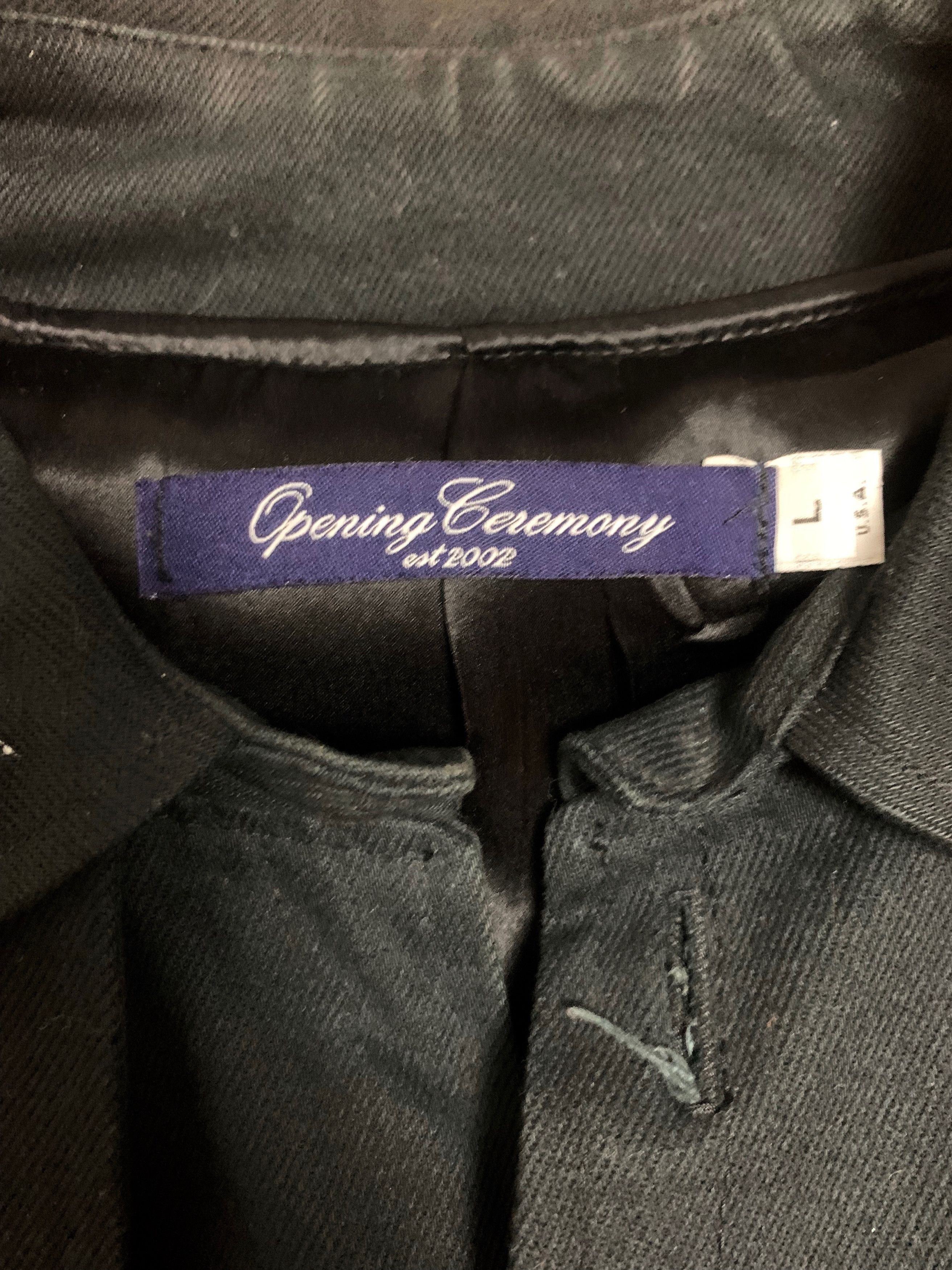Opening Ceremony Opening Ceremony Black Denim Jacket Size US L / EU 52-54 / 3 - 4 Thumbnail