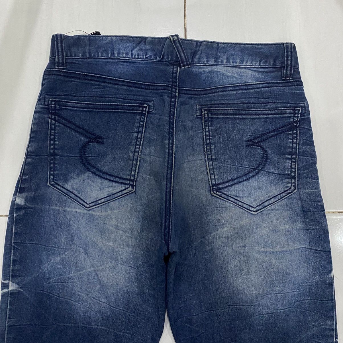 Japanese Brand × semanticdesign 🇯🇵 Semantic Design Jeans Whiskered tiger stripe wax design Size US 30 / EU 46 - 11 Thumbnail