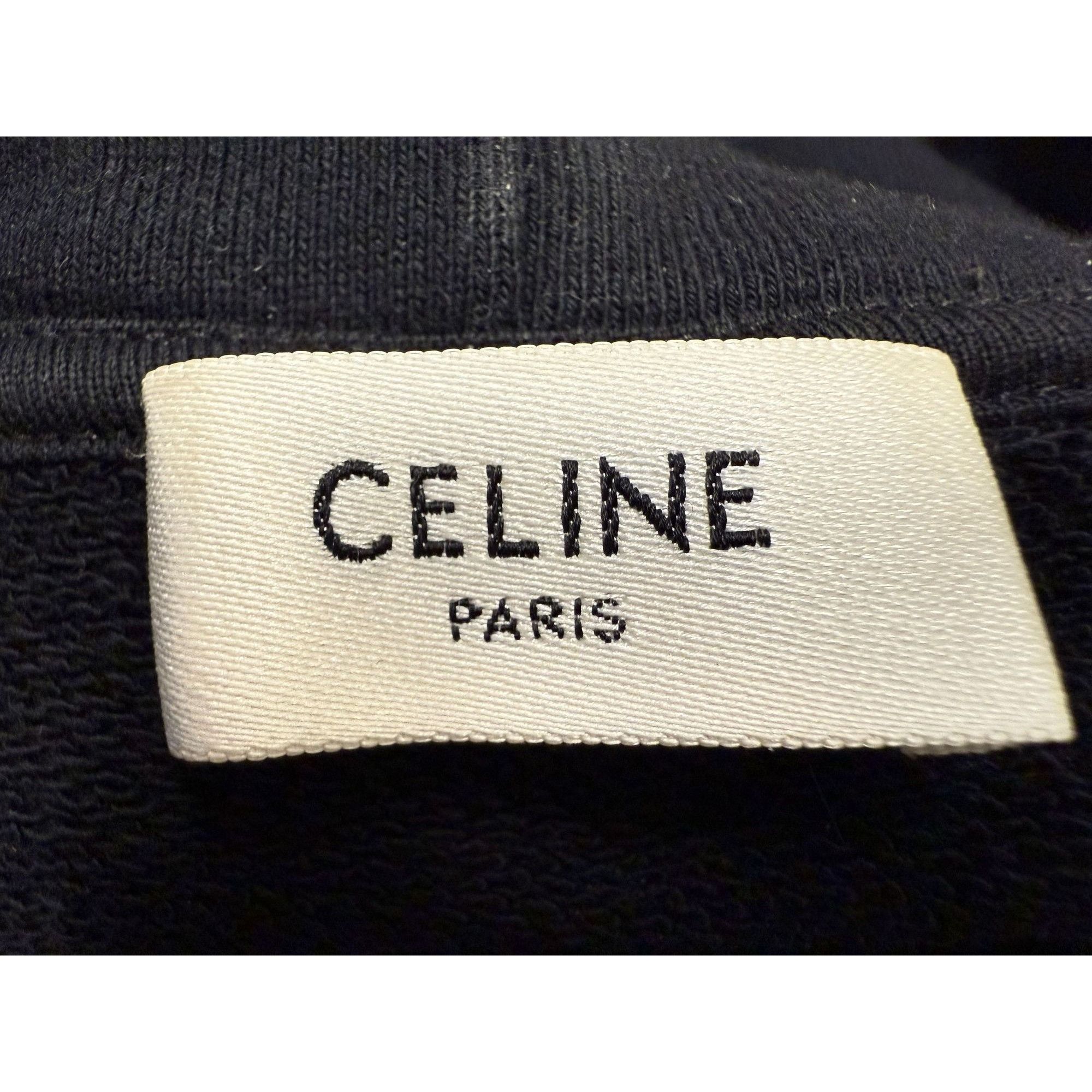 Celine Celine Paris Black Hoodie Sweatshirt XL 100% Cotton Unisex C Size XL / US 12-14 / IT 48-50 - 4 Thumbnail