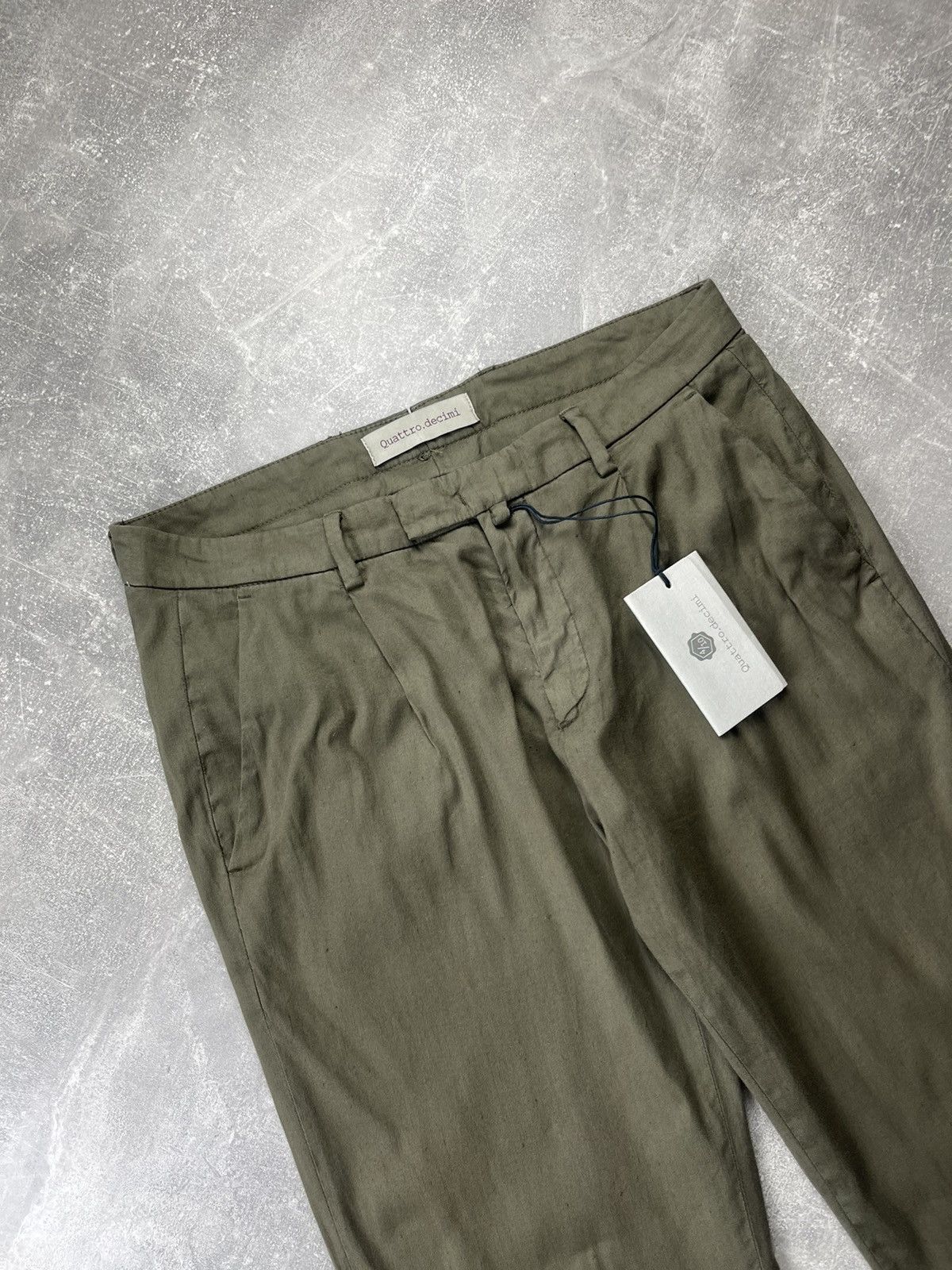 Other Quattro.decimi Olive Green Italian Avant Garde Cotton Pants Size US 32 / EU 48 - 3 Thumbnail