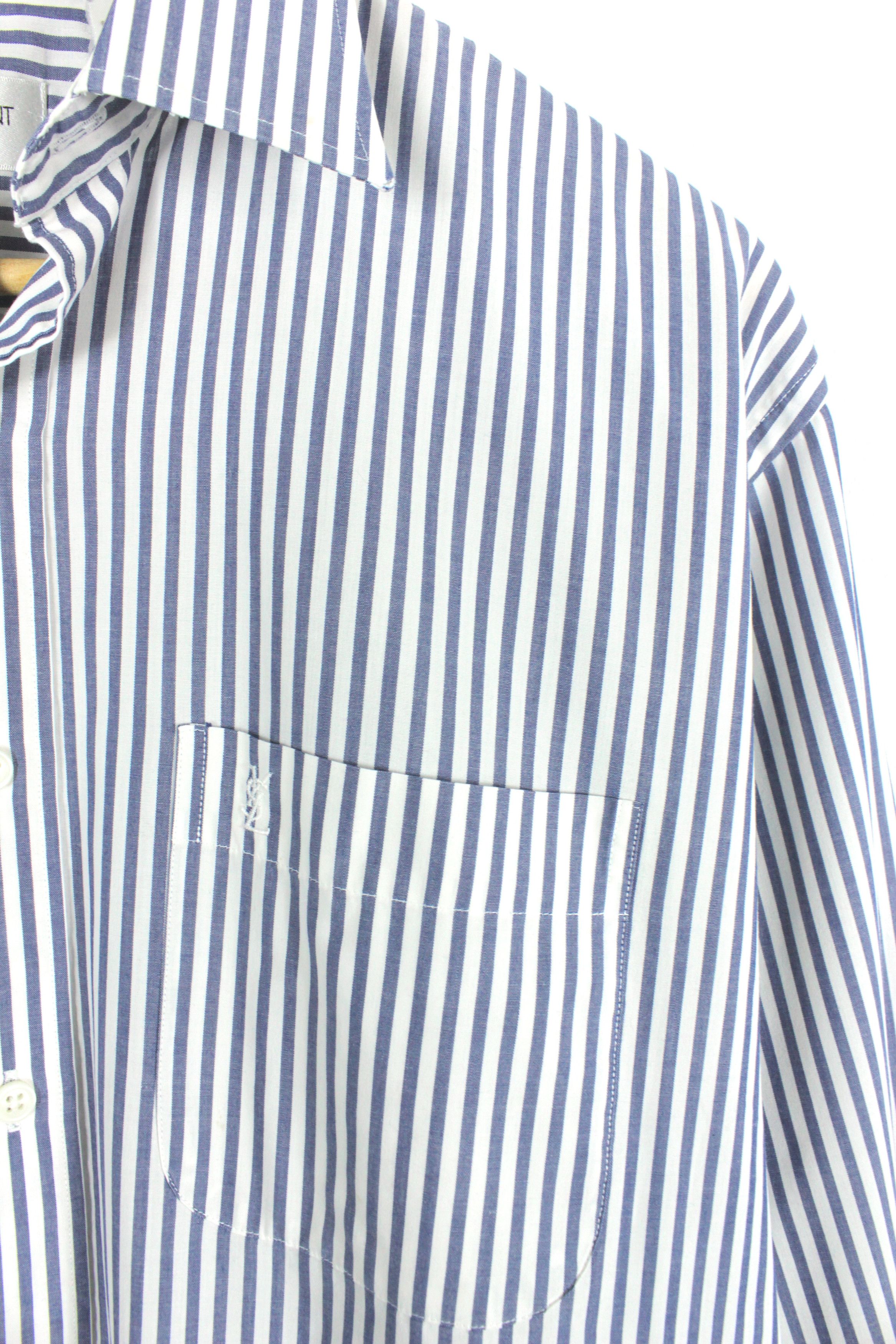 Vintage × Yves Saint Laurent Yves Saint Laurent Striped Shirt Size 39 Size US L / EU 52-54 / 3 - 4 Thumbnail