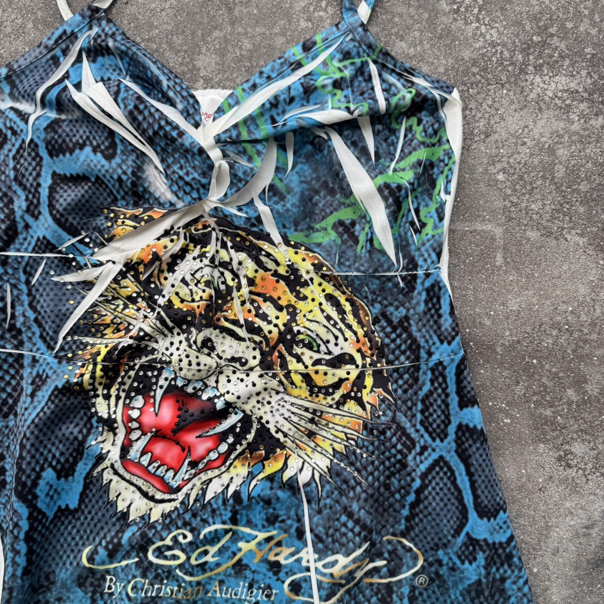 Ed Hardy Ed Hardy Y2K Vintage “Tiger Snake” Dress Size M / US 6-8 / IT 42-44 - 4 Thumbnail