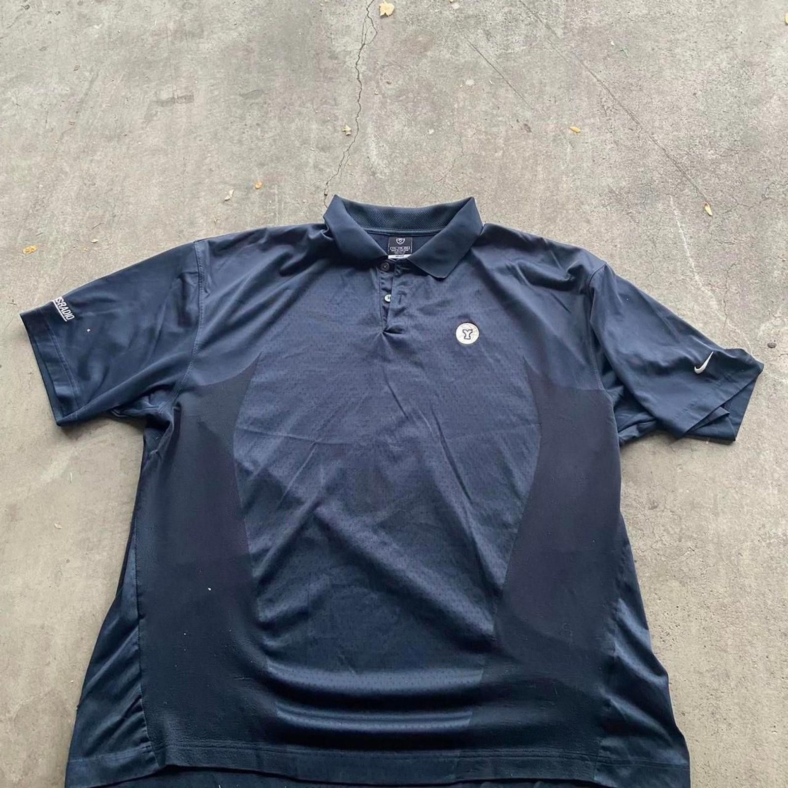 Nike Nike Navy Dri-Fit Golf Polo Shirt BYU Basketball Y2k Ksl XXL Size ONE SIZE - 1 Thumbnail