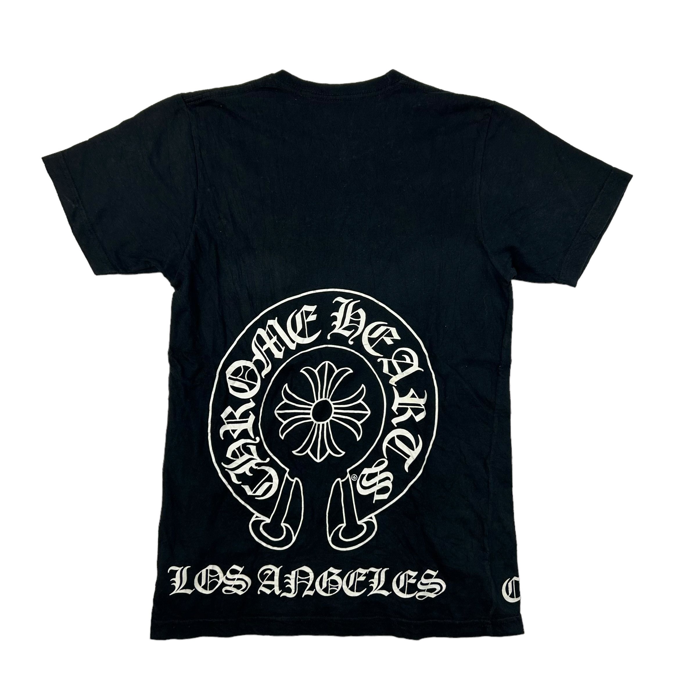 Image of Chrome Hearts Chrome Heart La Exclusive Horseshoe Tee in Black, Men's (Size Small)