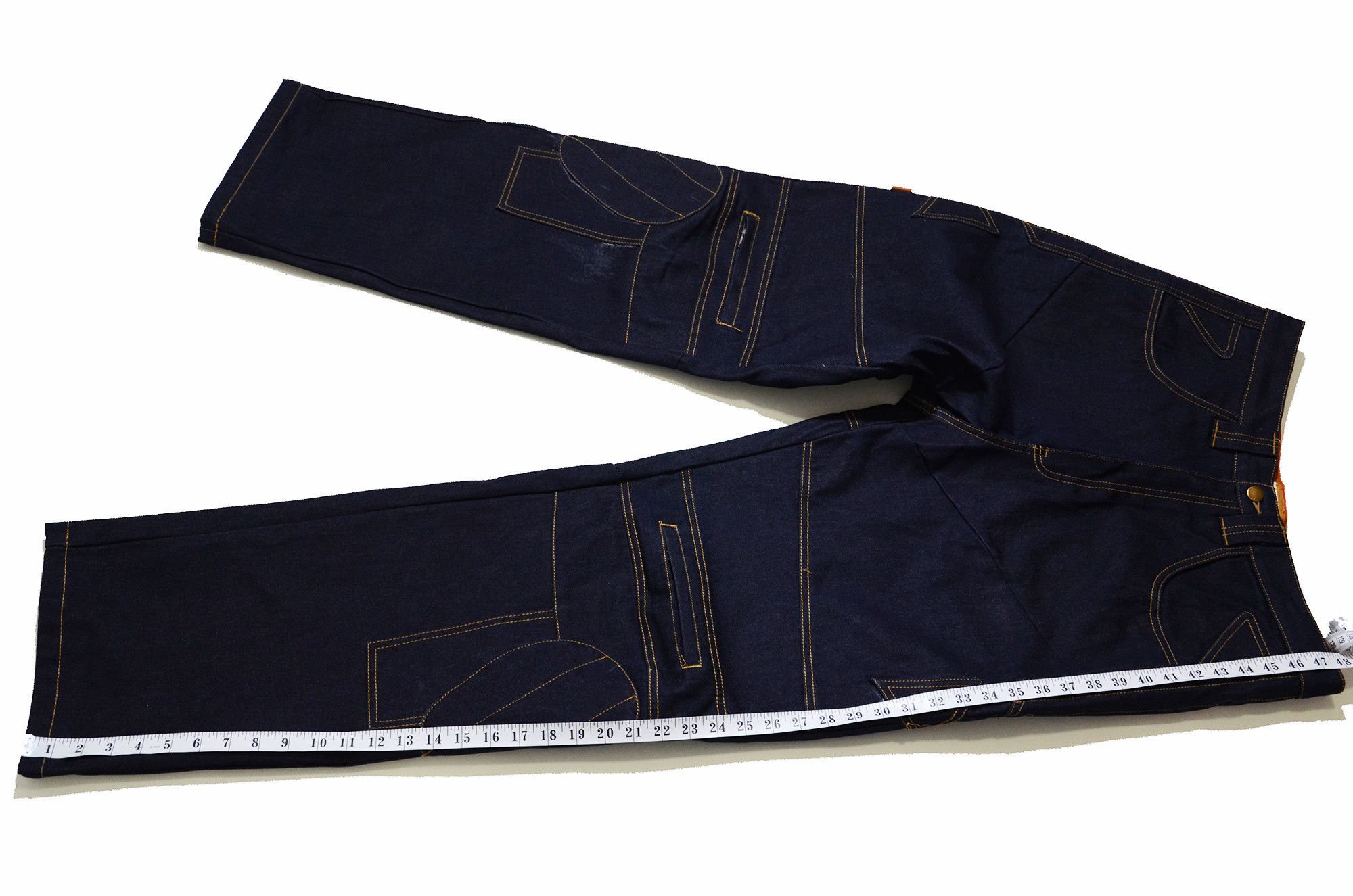 Phat Farm PF Jeans 34 x 33 Heavy Duty Raw Denim 90s Hiphop Streetwear Size US 34 / EU 50 - 15 Thumbnail