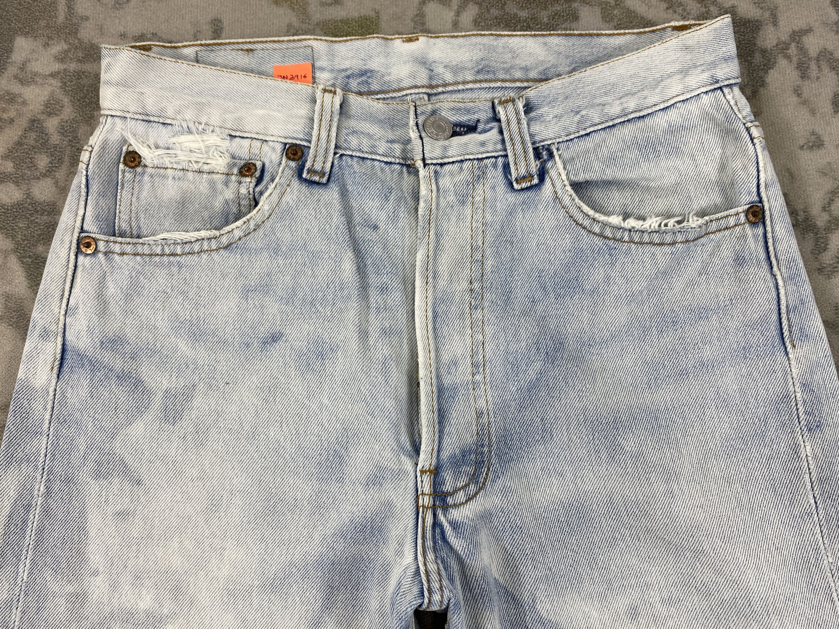 Levi's 90s Distressed Blue Vintage Levi's 501 Jeans 28x27.5- JN3916 Size US 28 / EU 44 - 3 Thumbnail