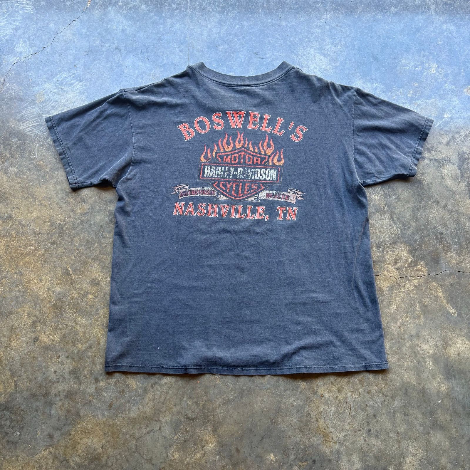 Harley Davidson Vintage y2k super faded harley t-shirt Size US XL / EU 56 / 4 - 5 Thumbnail