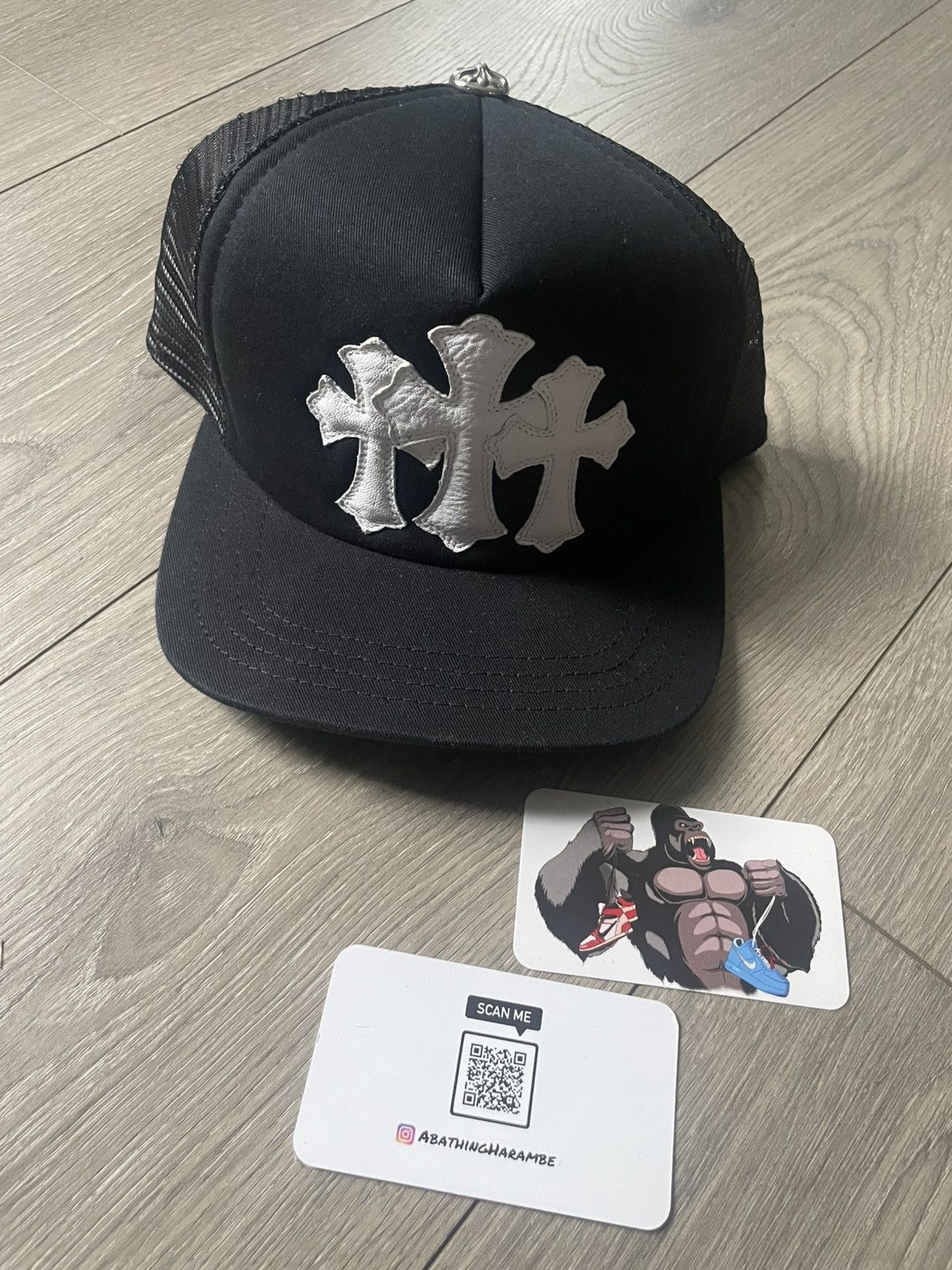 Chrome Hearts Chrome Hearts Cemetery Triple Cross Trucker Hat Black Size ONE SIZE - 2 Thumbnail