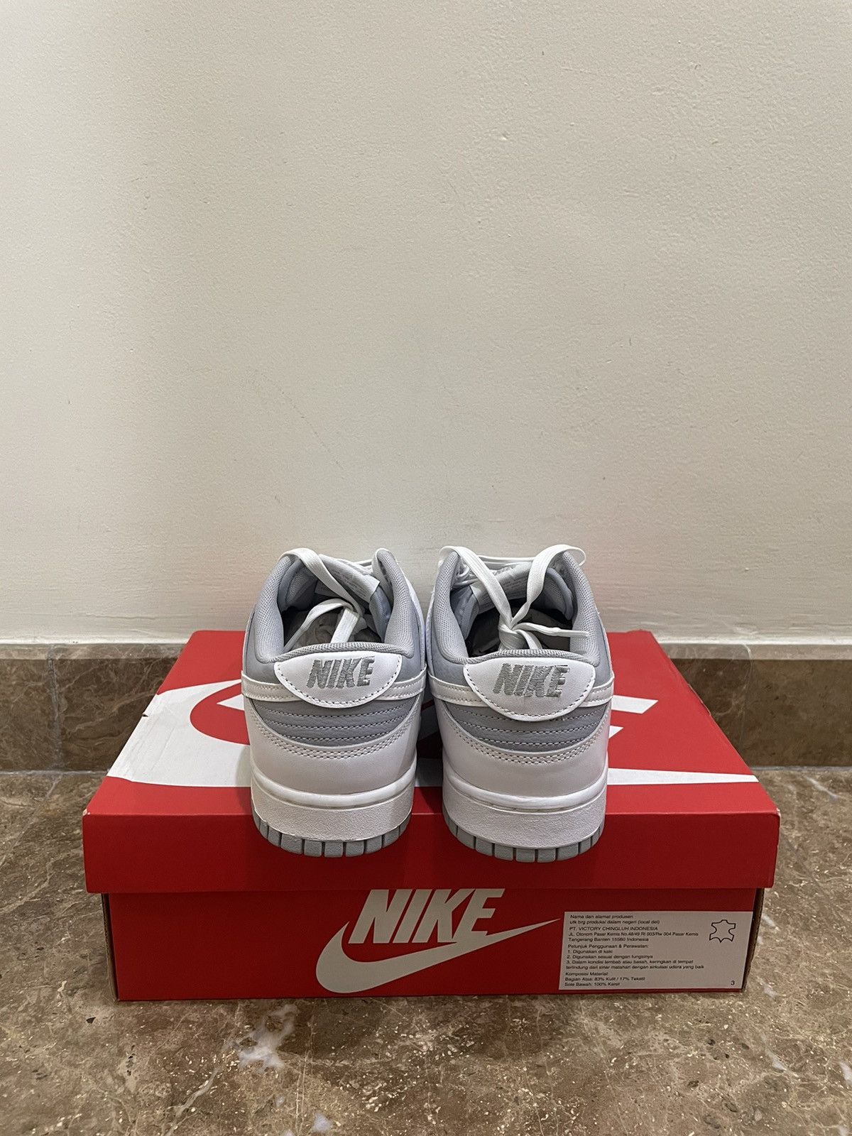 Nike ‼️Negotiable‼️ Nike Dunk Low White Neutral Grey Size US 10 / EU 43 - 7 Thumbnail