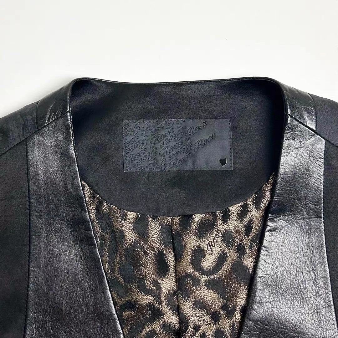 Roen Roen Cow Leather Crystal Skull Vest K11 Size US S / EU 44-46 / 1 - 4 Thumbnail