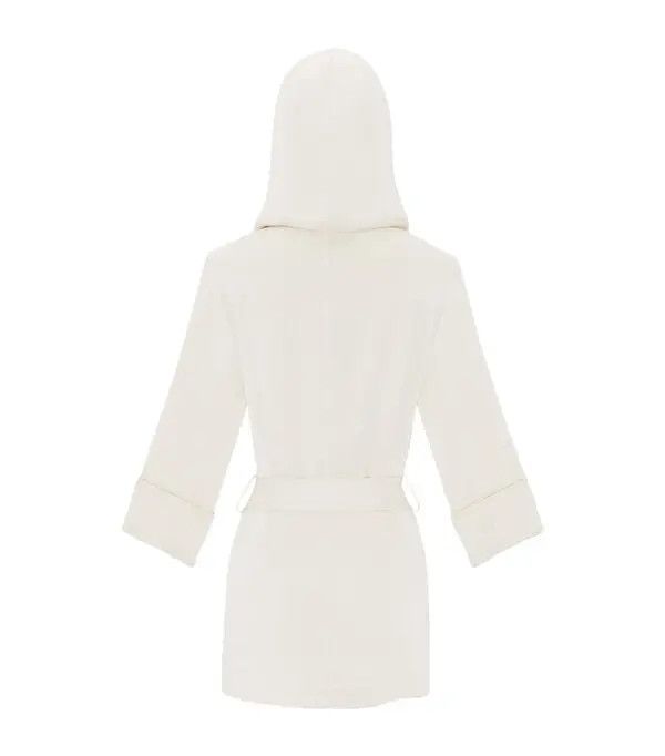Saint Laurent Paris o1bcso1str1224 Hooded Jacket In Satin in White Size M / US 6-8 / IT 42-44 - 3 Thumbnail