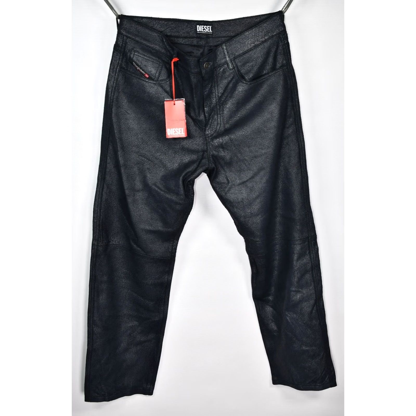 Diesel Diesel L-MAC-CRK Leather Pants Mens Black W34 Pants Leather Mens Wool? Size US 34 / EU 50 - 2 Thumbnail