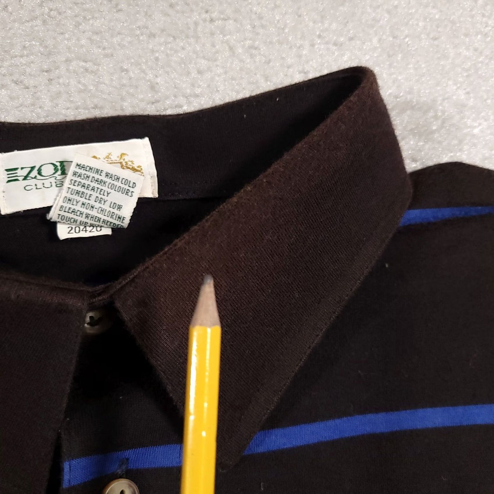 Izod VINTAGE Izod Club Polo Shirt Mens XL Black Blue Striped Pocket Golf Casual 90s Vintage Size US XL / EU 56 / 4 - 7 Thumbnail