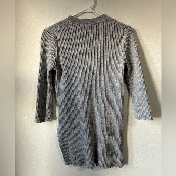 Michael Kors Michael Kors Lace Up Grey 3/4 Sleeve Ribbed Sweater Size S / US 4 / IT 40 - 3 Thumbnail