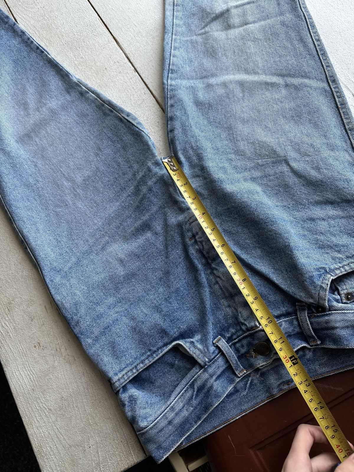 Giorgio Armani VNTG🚨90s Armani Jeans Denim blue Mens Pants Size US 30 / EU 46 - 15 Thumbnail