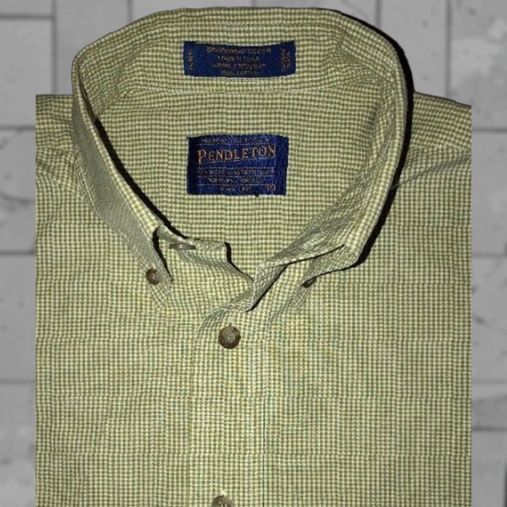 Pendleton VINTAGE Pendleton Shirt Men S Long Sleeve Checkered Plaid Wrinkle Resistant 100% Cotton EUC Size US S / EU 44-46 / 1 - 1 Thumbnail