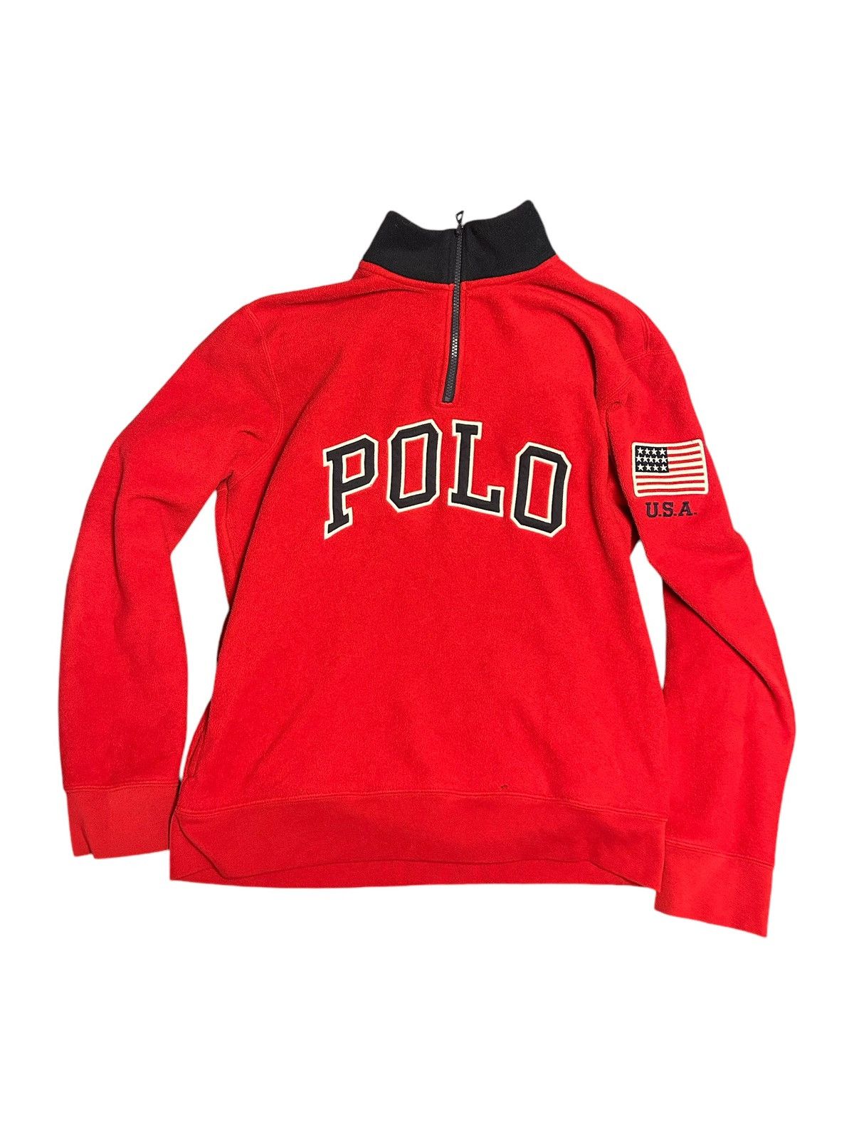 Polo Ralph Lauren Polo Ralph Lauren Quarter Zip Up Sweater Size US L / EU 52-54 / 3 - 1 Thumbnail