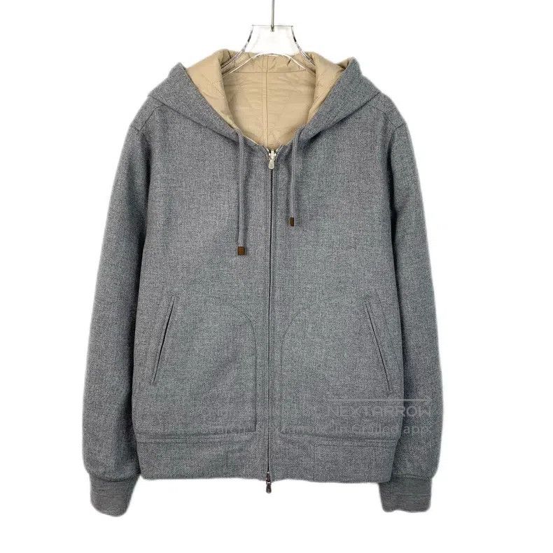 Brunello Cucinelli Brunello Cucinelli Gray diamond patterned wool reversible Size US XS / EU 42 / 0 - 1 Thumbnail