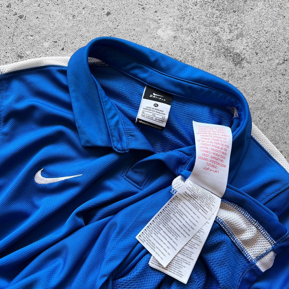 Nike Nike Challenge Mens Blue Long Sleeve Sport Shirt Top Jersey Size US XS / EU 42 / 0 - 7 Thumbnail