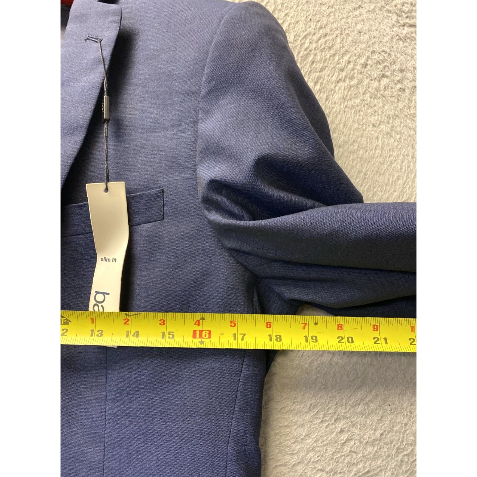 Bar III Bar III Men's Slim-Fit Wool Suit Jacket Blazer Blue 36R Pants 30x30 2 Piece Size 36R - 5 Thumbnail