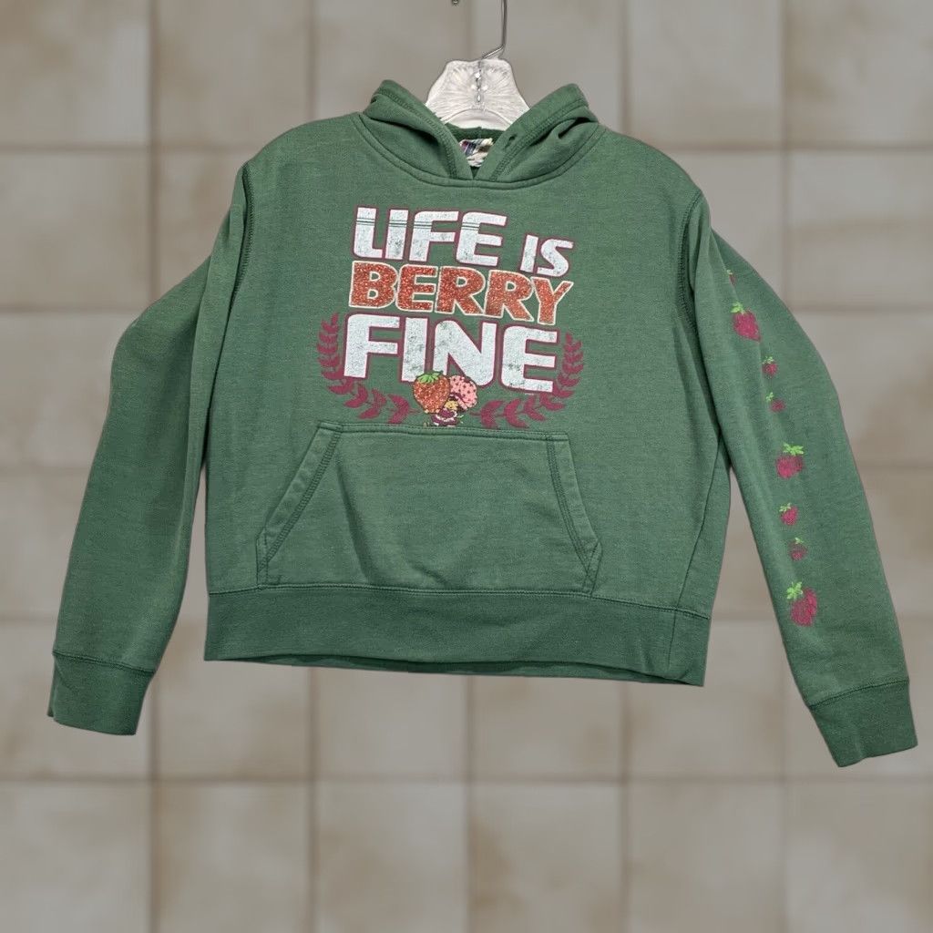 Vintage VINTAGE Strawberry Shortcake Hoodie Pullover Women's Medium Green 90s Cartoon Activewear Size M / US 6-8 / IT 42-44 - 1 Thumbnail