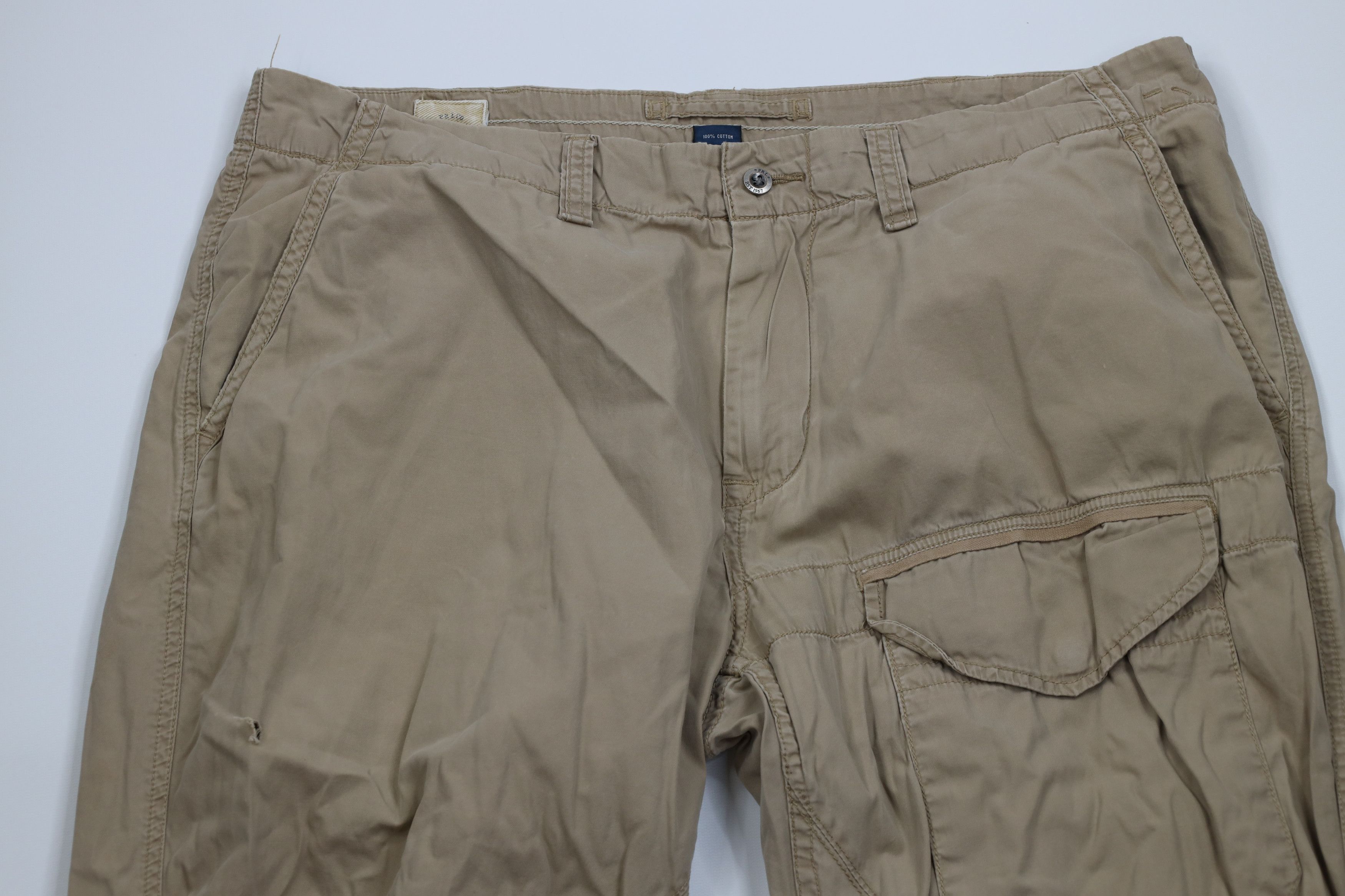 Ralph Lauren Vintage 90s Ralph Lauren Roll Cuff Wide Leg Cargo Pants Size US 38 / EU 54 - 2 Thumbnail