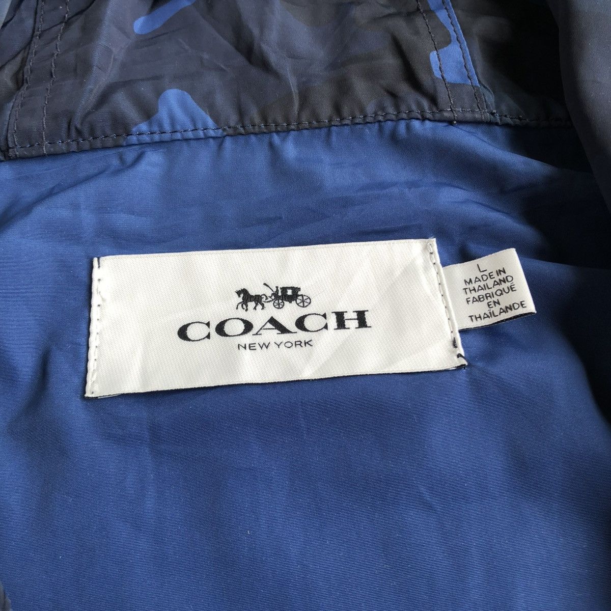 Coach Coach New York Luxury Camouflage Navy Windbreaker Jacket Size US XL / EU 56 / 4 - 15 Thumbnail