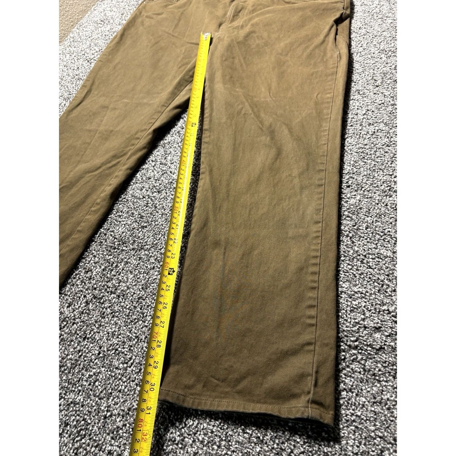 Vintage Onward Reserve Pants Men 42x30 Brown Cotton Stretch Chino Flat Front Pockets Straight 30 In Inseam Size US 42 / EU 58 - 7 Thumbnail