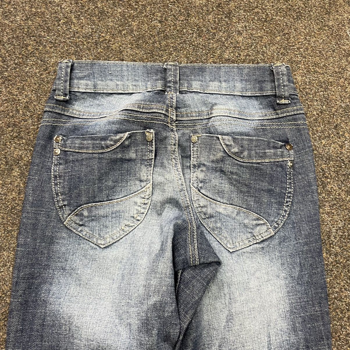 Vintage Y2K Baggy Wide Leg Bootcut Faded Jeans Streetwear Grunge Size 32" / US 10 / IT 46 - 3 Thumbnail
