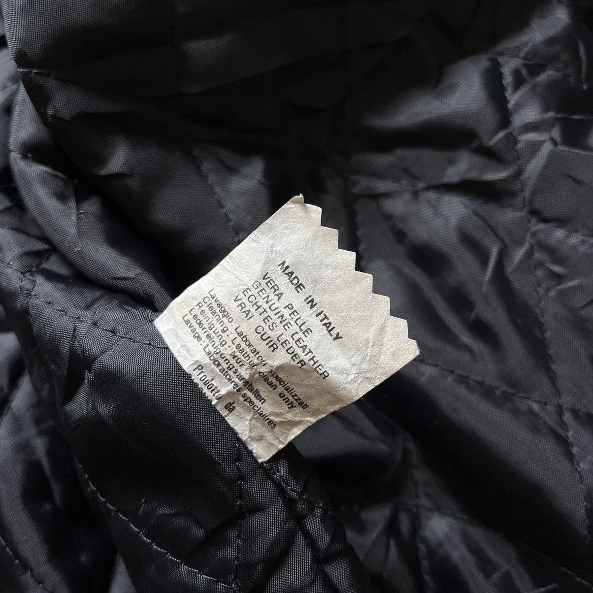 Emporio Armani × Giorgio Armani × Vintage 1990s Armani Jeans Bomber Leather Jacket Size US M / EU 48-50 / 2 - 8 Thumbnail