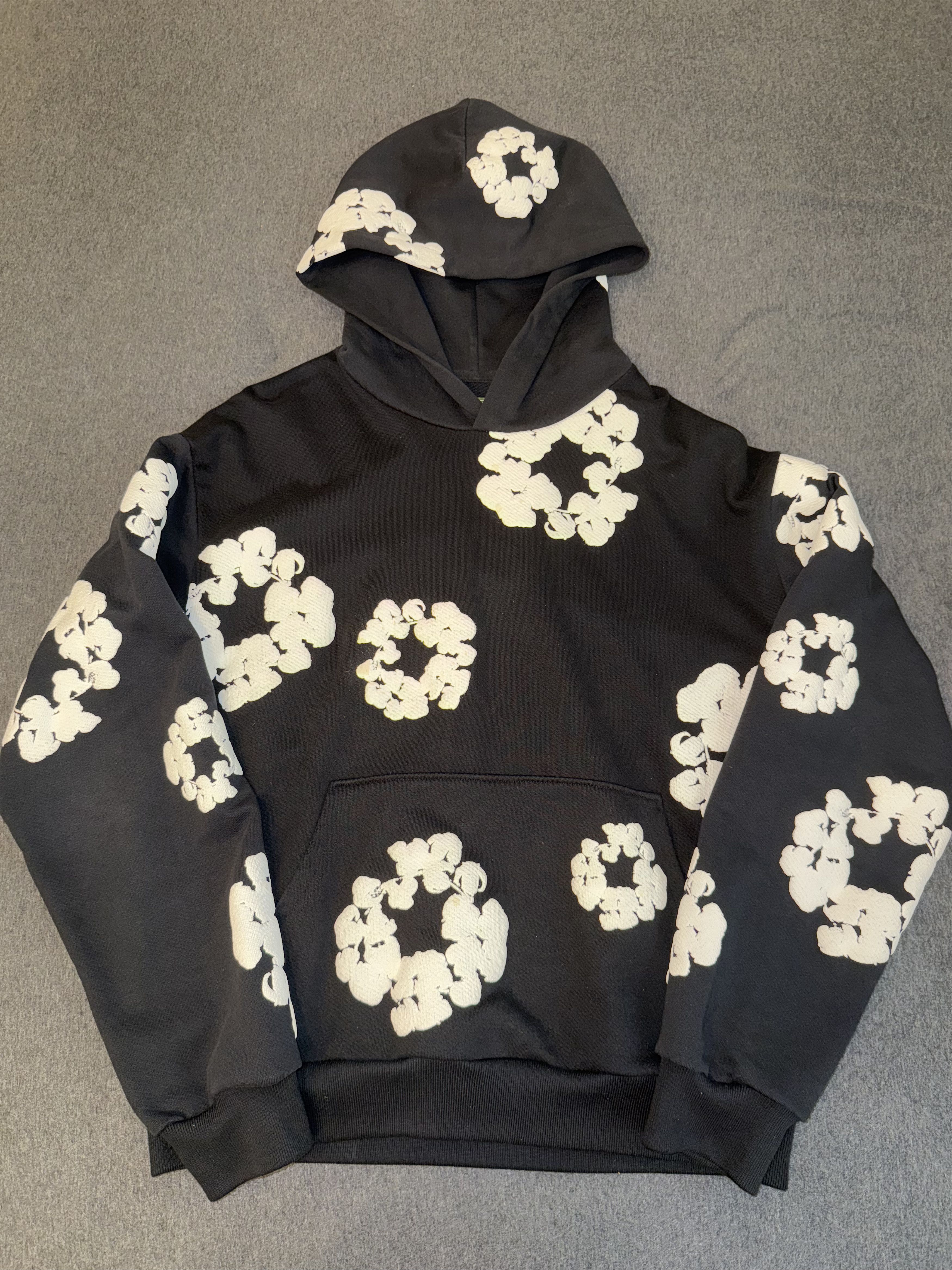 Pre-owned Denim Tears The Cotton Wreath Sweatshirt In Black