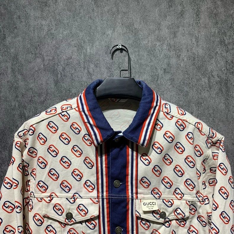 Gucci Gucci Gucci buckle double G full print jacket 2501-Nextarr Size US S / EU 44-46 / 1 - 5 Thumbnail