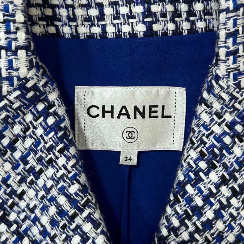 Chanel ChanelDouble-breasted blue and white outside the compositio Size XXS / US 00 / IT 34 - 5 Thumbnail